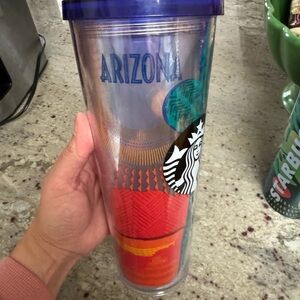 Starbucks Arizona Tumbler with Colorful Design